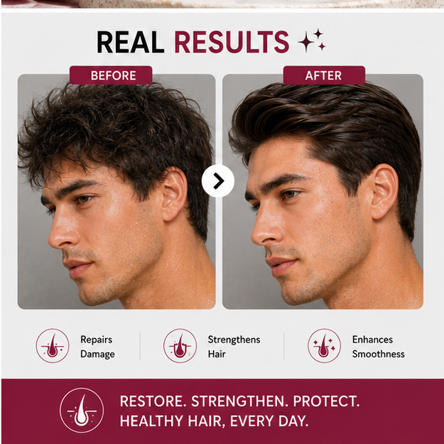 BIDOOZ Men’s Care Damage Repair Conditioner for Men, Nourishing & Strengthening Shampoo, Helps Improve Hair Smoothness, Manageability and Healthy-Looking Shine, 200ml