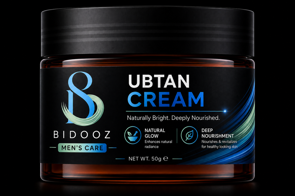 BIDOOZ Men’s Care Ubtan Face Cream for Men, Daily Moisturising & Nourishing Face Cream, Lightweight Hydrating Formula for Soft, Smooth & Healthy-Looking Skin, 50g