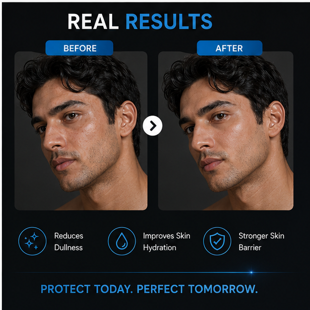 BIDOOZ Men’s Care SPF 30 PA+++ Face Cream for Men, Broad Spectrum UVA/UVB Protection, Lightweight Hydrating Daily Moisturizer, Non-Greasy Sunscreen Cream, 50g