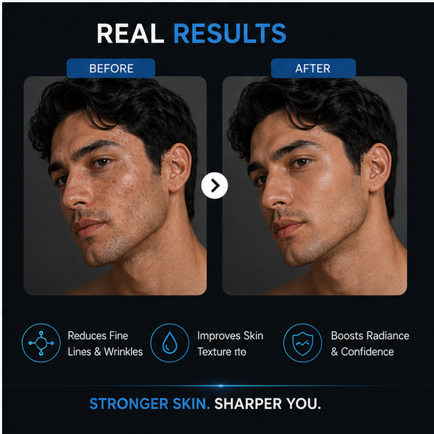 BIDOOZ Men’s Care 0.2% Retinol Face Cream for Men, Overnight Moisturising Cream, Helps Improve Skin Texture, Skin Radiance & Smooth-Looking Complexion, 50g