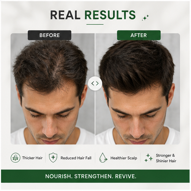 BIDOOZ Men’s Care Rosemary Hair Serum for Men, Lightweight Scalp & Hair Nourishing Serum, Helps Improve Hair Strength, Smoothness & Healthy Looking Hair, 30ml