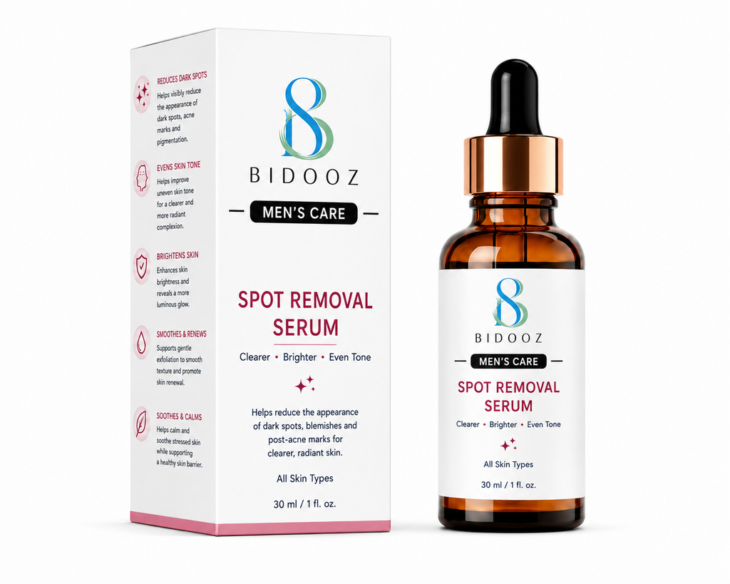 BIDOOZ Men’s Care Spot Removal Face Serum for Men, Brightening Facial Serum, Helps Improve Uneven Skin Tone, Skin Clarity & Radiant Looking Complexion, 30ml
